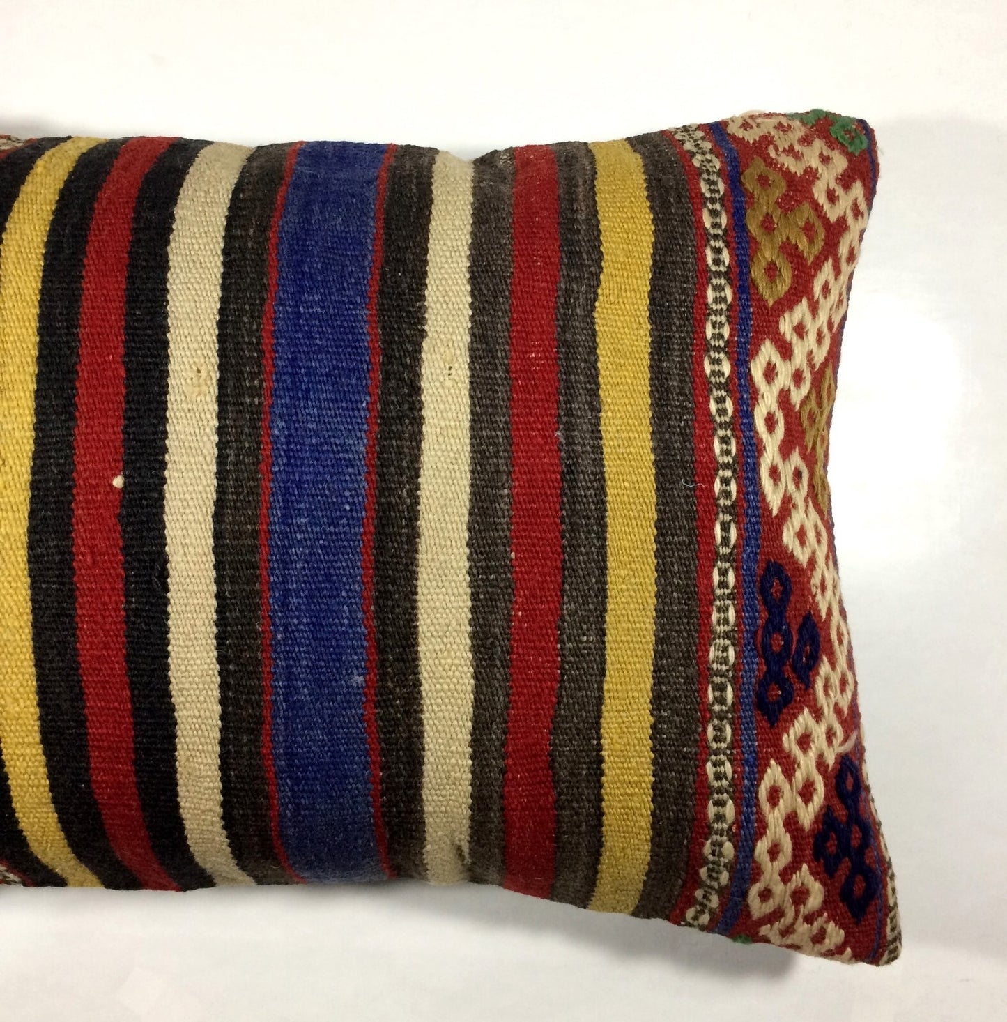 Kilim Pillow Cover 16x24 Tribal Vintage Turkish Carpet Lumbar Pillow Cover 297