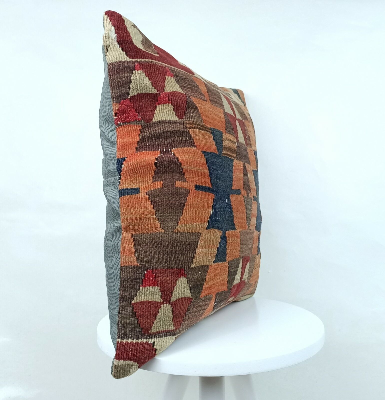 Kilim Pillow Cover 18x18 Anatolian Handmade Traditional Ottoman Cushion  A395