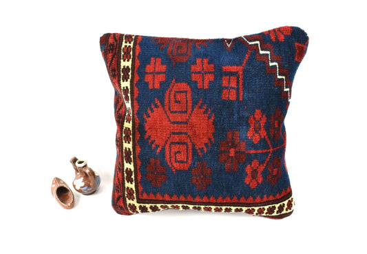 16x16 Oushak Rug Pillow Cover Decorative Handmade Vintage Cushion Cover A2559