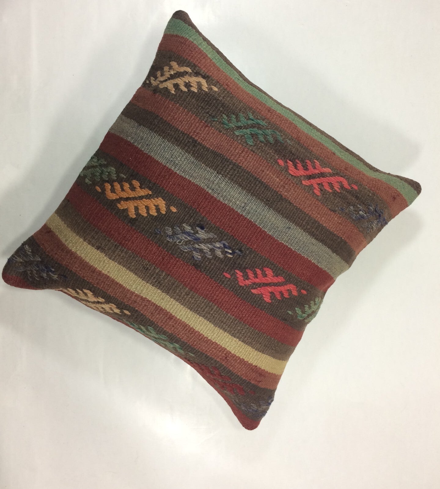 20x20 Kilim Pillow Cover Handmade Vintage Oushak Kilim Cushion Cover 1042