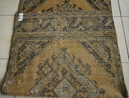 Turkish Runner Rug 11.3x2.8 ft Vintage Runner Hallway Runner Handwoven Rug R35