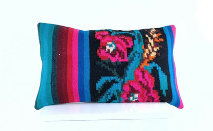  Kilim Pillow Cover 12x20 Turkish Handmade Sofa Couch Floor Lumbar Cushion A672