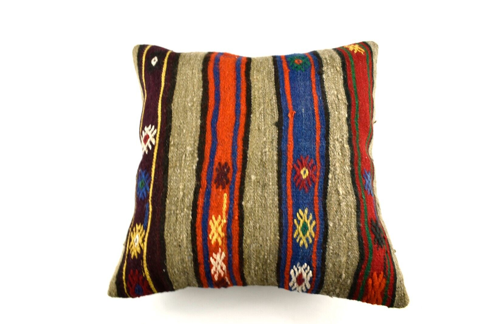 20x20 Kilim Pillow Cover Handmade Vintage Oushak Kilim Cushion Cover 4115