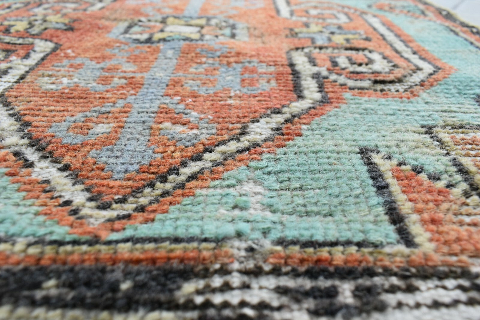 Turkish Runner 3.2x1.4 ft Mini Anatolian Rug Vintage Runner Turkish Runner Y109