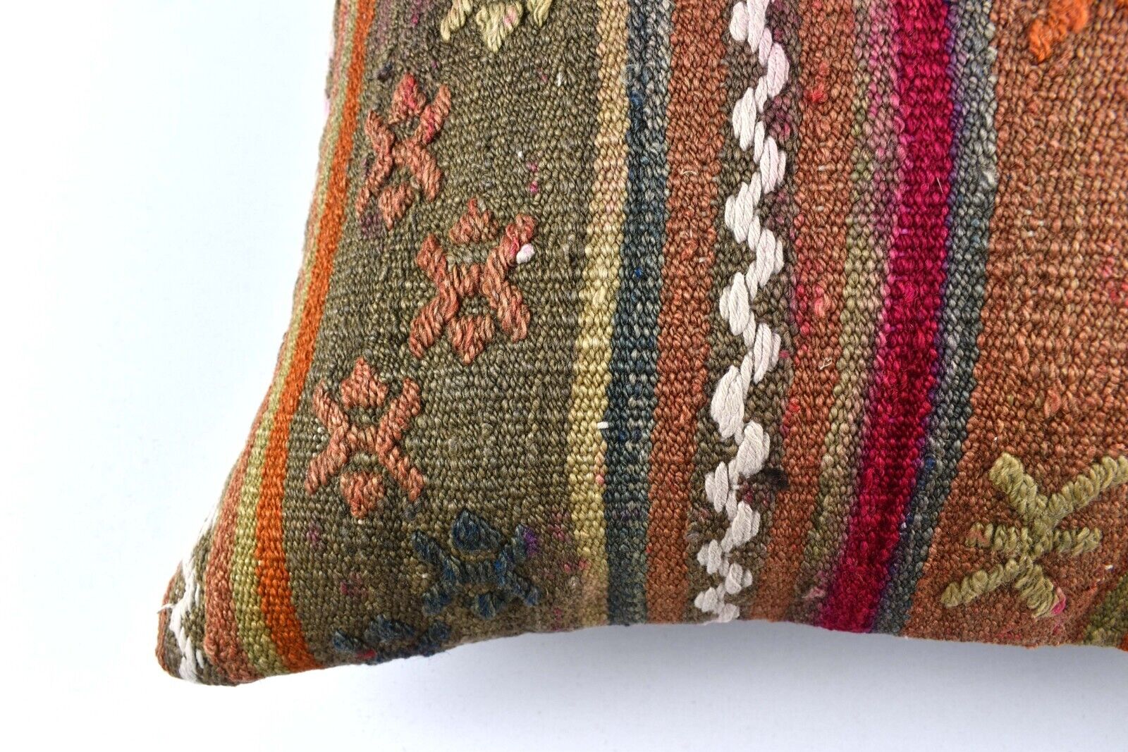 20x20 Kilim Pillow Cover Handmade Vintage Oushak Kilim Cushion Cover 4711