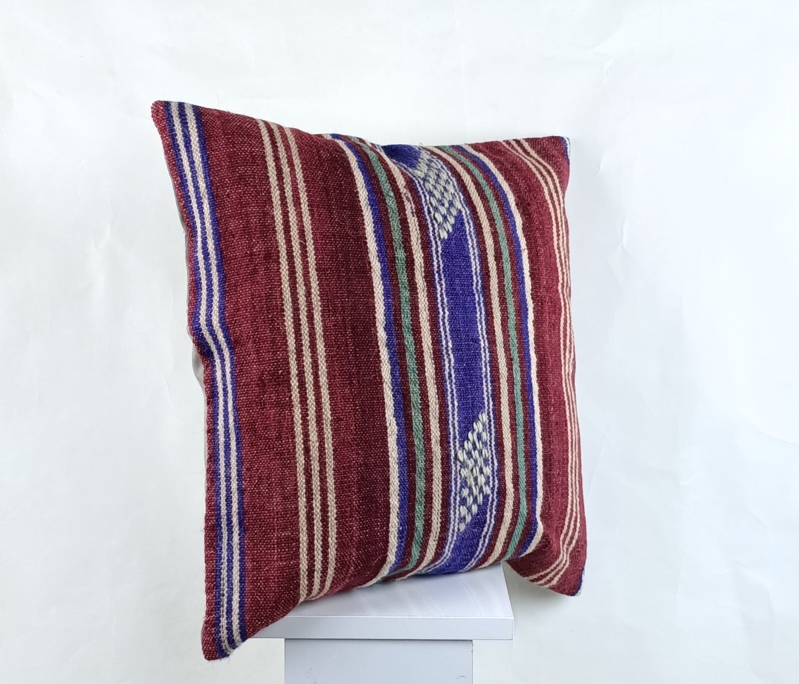 18"x18" Kilim Pillow Cover  Handmade Turkish Vintage Cushion Tribal Lumbar 2676