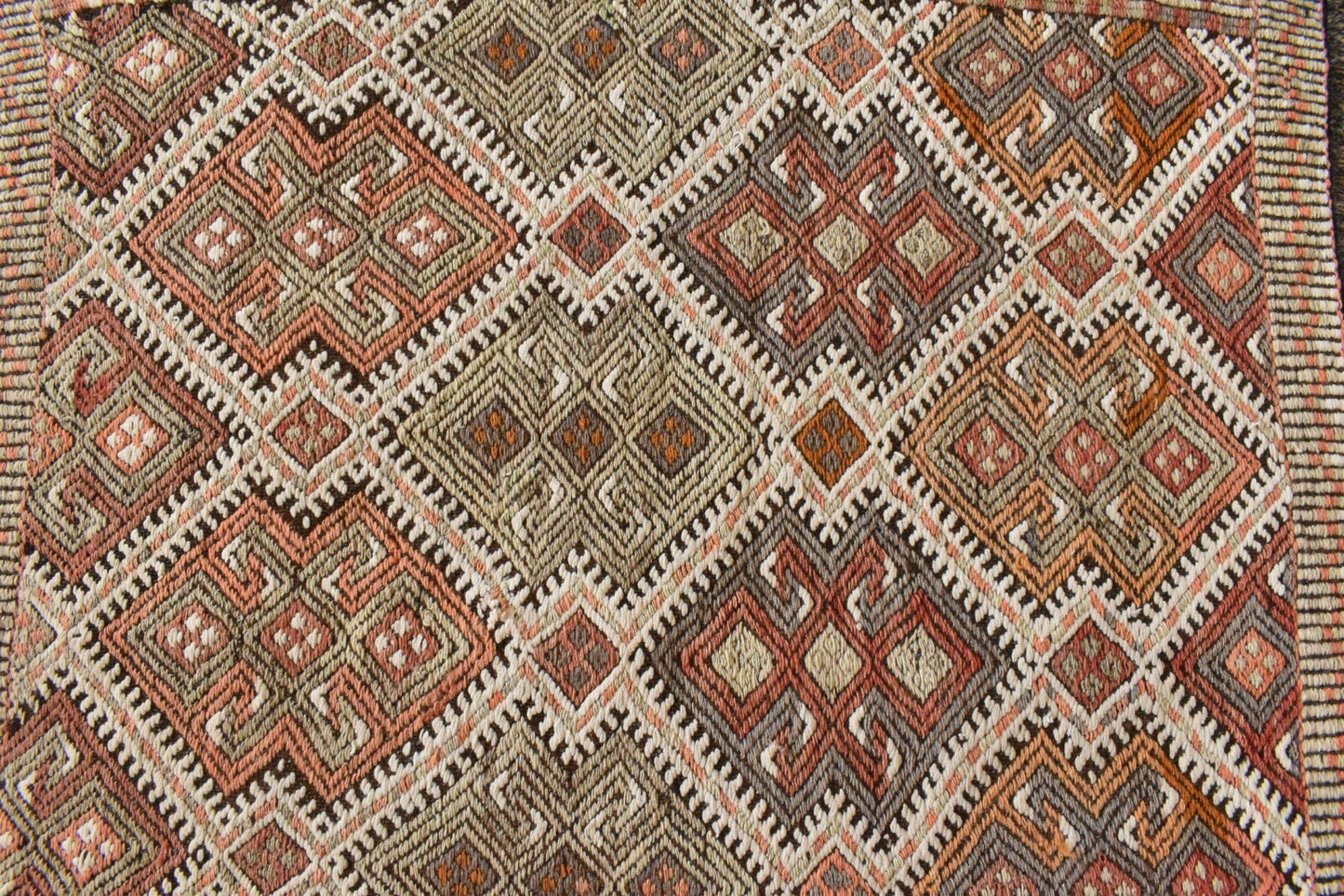 Small Kilim 2.6 x 3.3 ft Handknotted Entryway Hallway Door Mat Runner C51