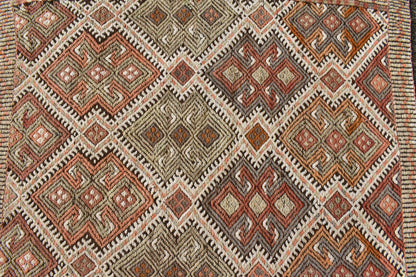 Small Kilim 2.6 x 3.3 ft Handknotted Entryway Hallway Door Mat Runner C51