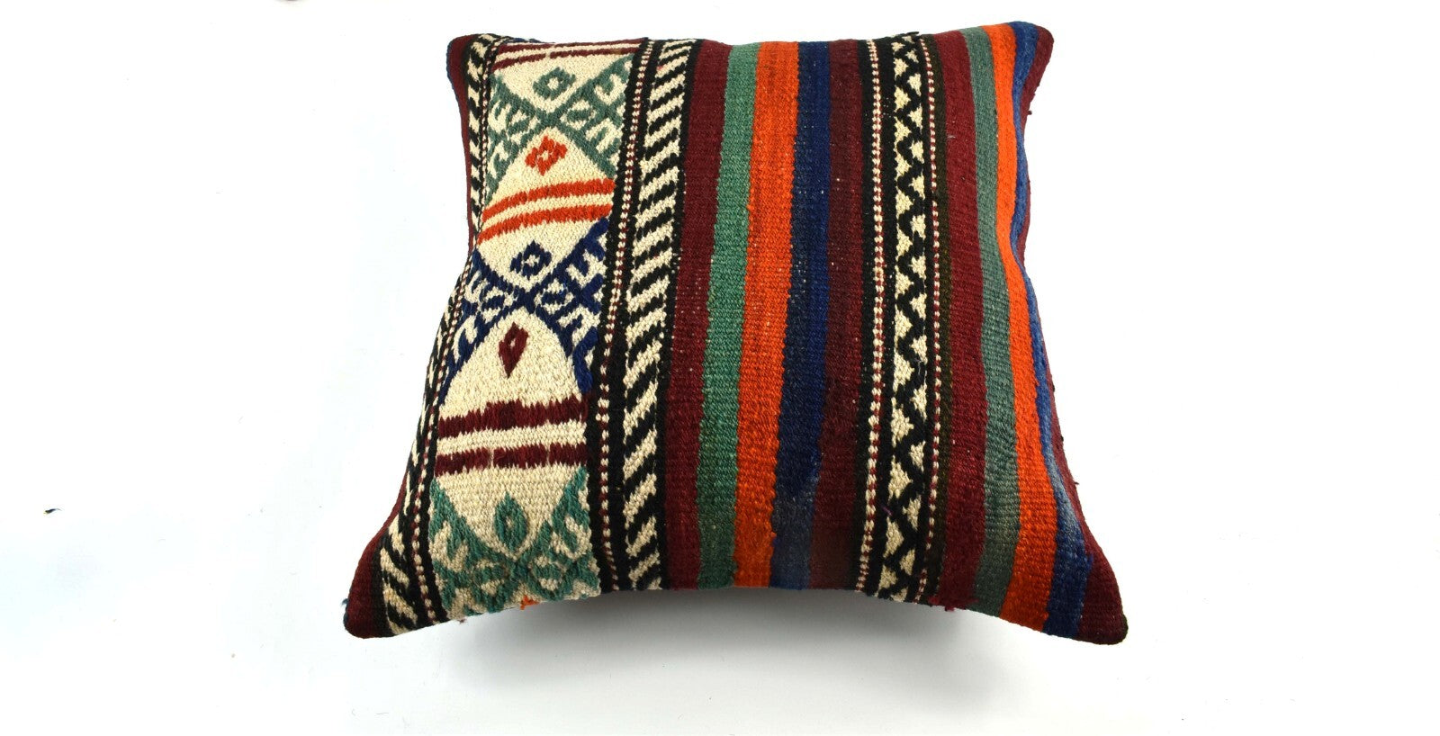 20x20 Kilim Pillow Cover Handmade Vintage Oushak Kilim Cushion Cover 3508