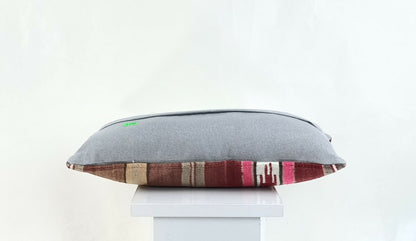 Kilim Pillow Cover 8x16 in Handmade Oriental Rug Tribal Ethnic Lumbar Case A1053