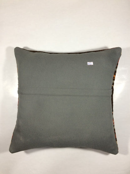 18"x18" Kilim Pillow Cover  Handmade Turkish Vintage Cushion Tribal Lumbar 664