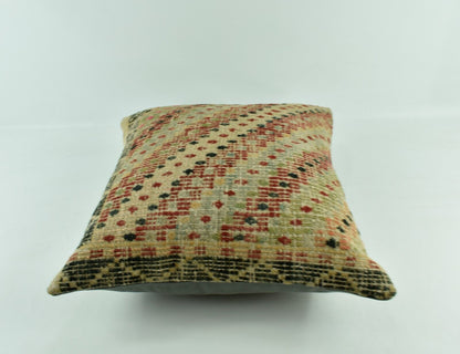 20x20 Kilim Pillow Cover Handmade Vintage Oushak Kilim Cushion Cover 4120