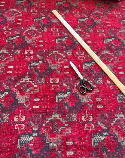 Kilim Pattern Upholstery Fabric Oriental Ethnic Design Decorative Boho Tapestry