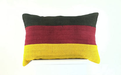 Kilim Pillow Cover 16x24 Tribal Vintage Turkish Carpet Lumbar Pillow Cover A996