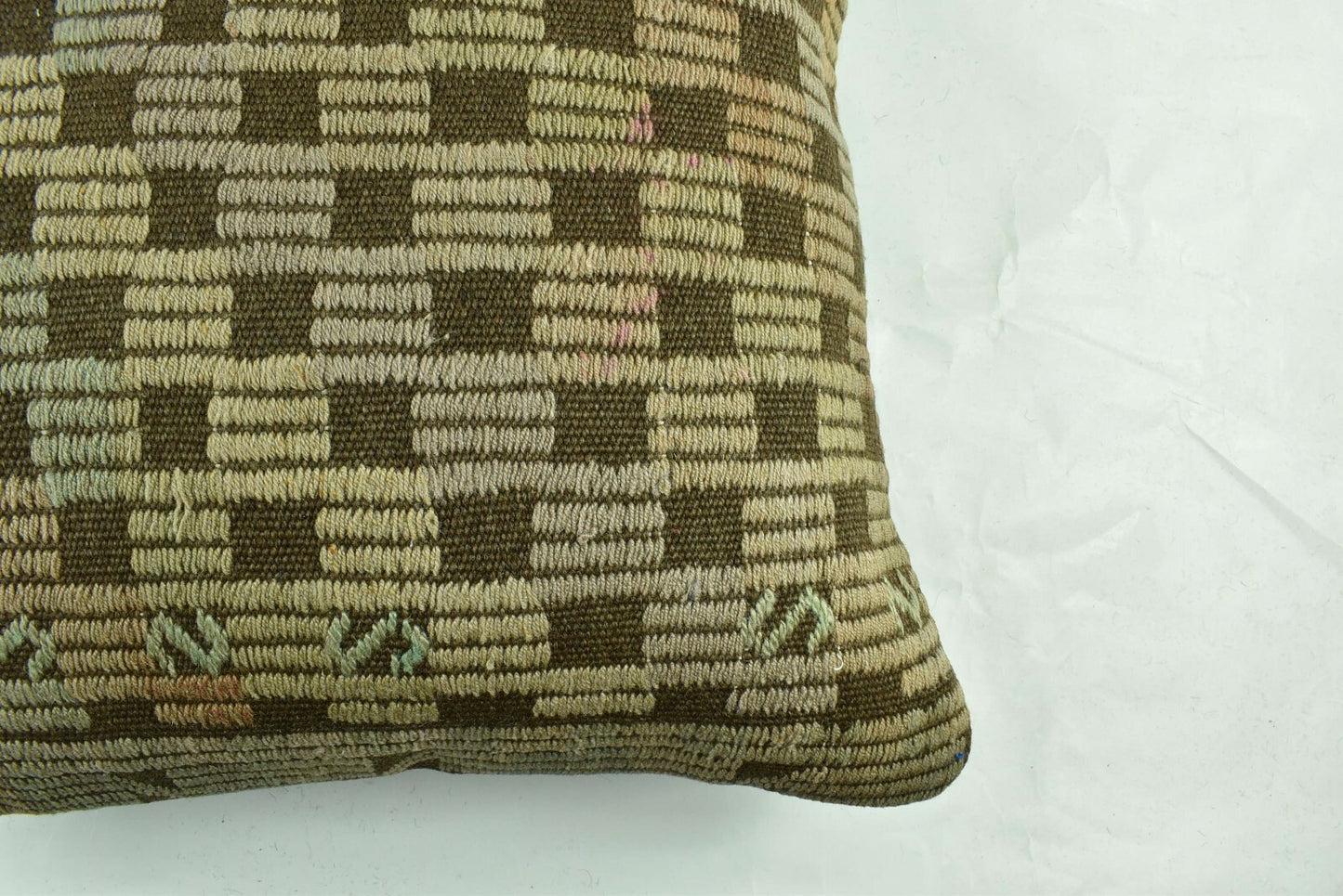 20x20 Kilim Pillow Cover Handmade Vintage Oushak Kilim Cushion Cover A1925