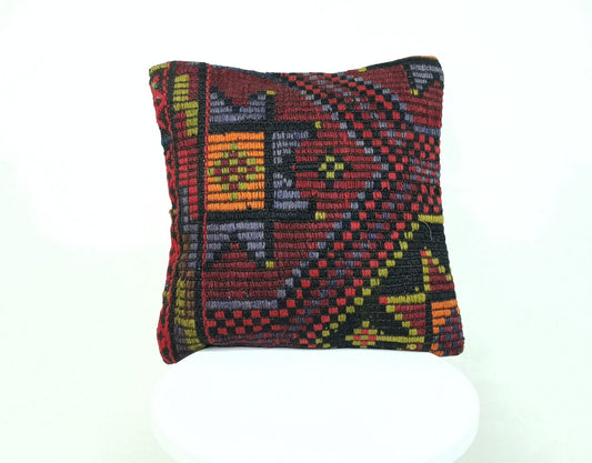 16x16 Ethnic Vintage Turkish Rug Pillow Cover Home Decorative Boho Cushion 1606