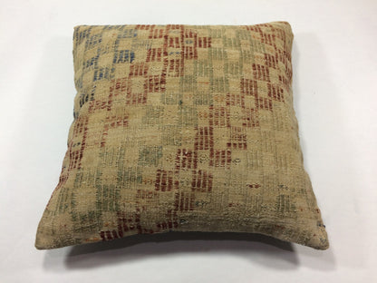 18"x18" Kilim Pillow Cover  Handmade Turkish Vintage Cushion Tribal Lumbar 1285