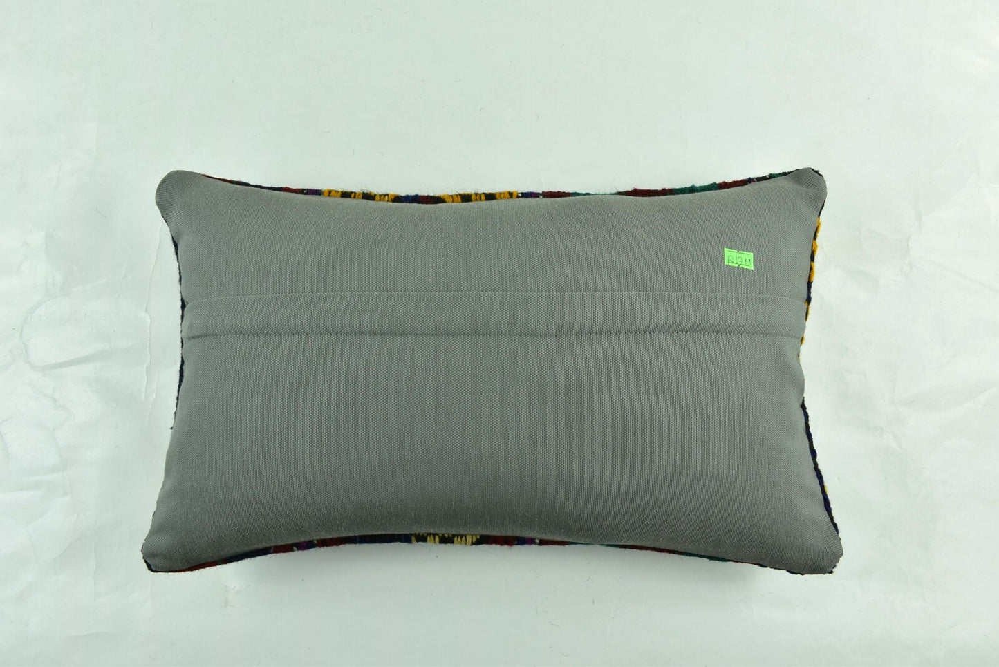 Kilim Pillow Cover 12x20 Turkish Handmade Vintage Couch Lumbar Cushion  A1799