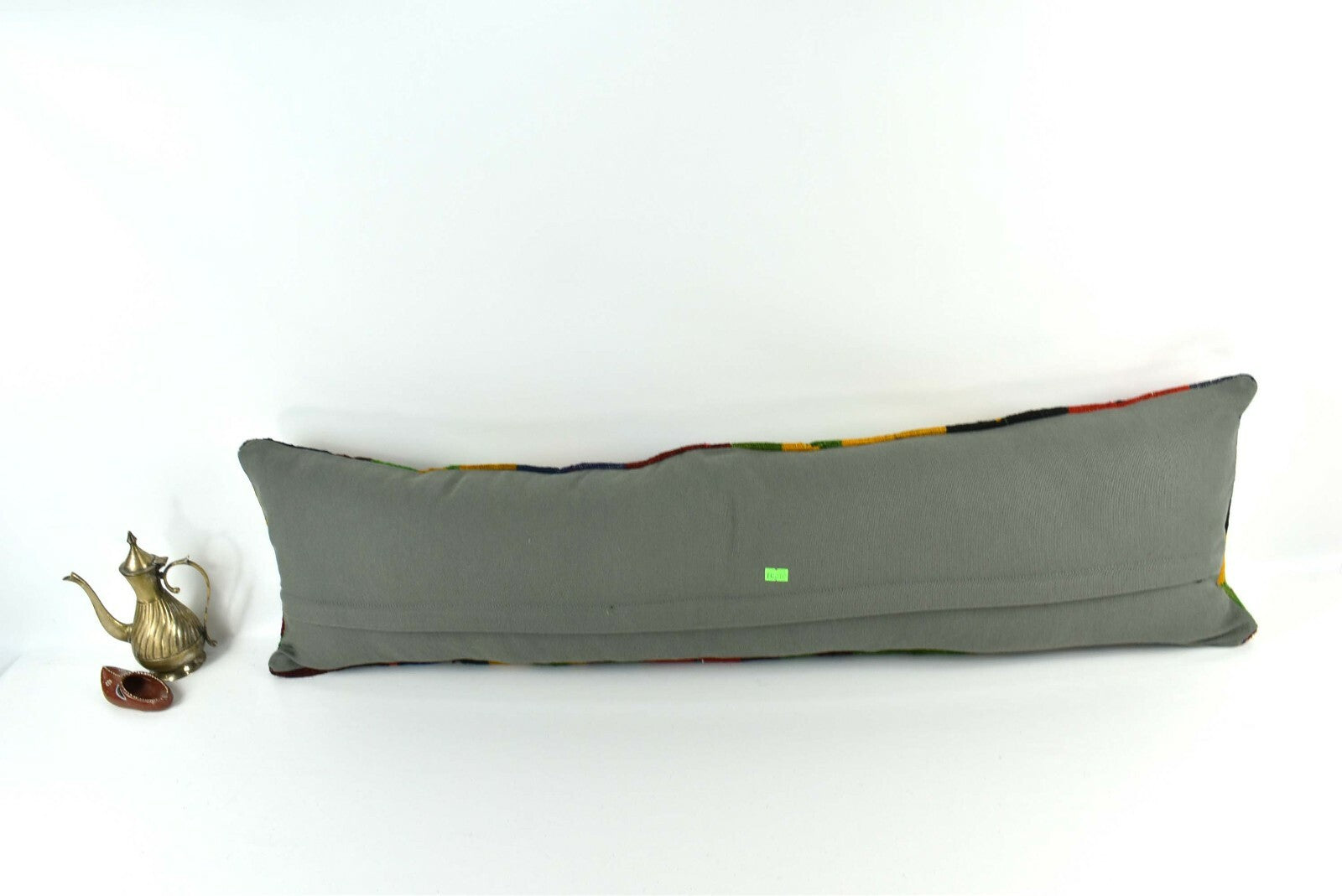 Long Kilim Pillow Cover 12x42 Handmade Oushak Rug Ethnic Ottoman Lumbar  A2090