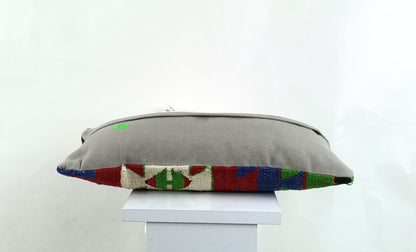 Turkish Cushion Cover 8"x16" Handmade Vintage Boho Ethnic Throw Pillow Case 2630