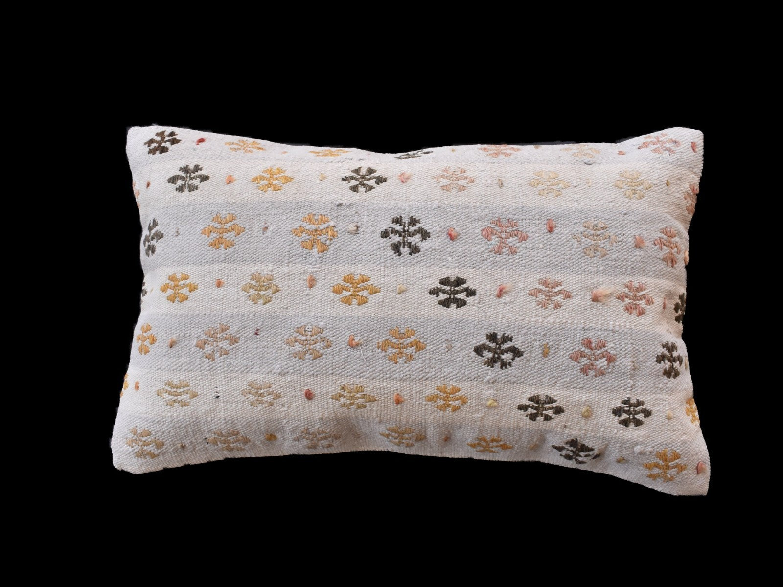 Kilim Pillow Cover 12x20 Handmade Turkish Rug Boho Ethnic Lumbar Cushion 3338