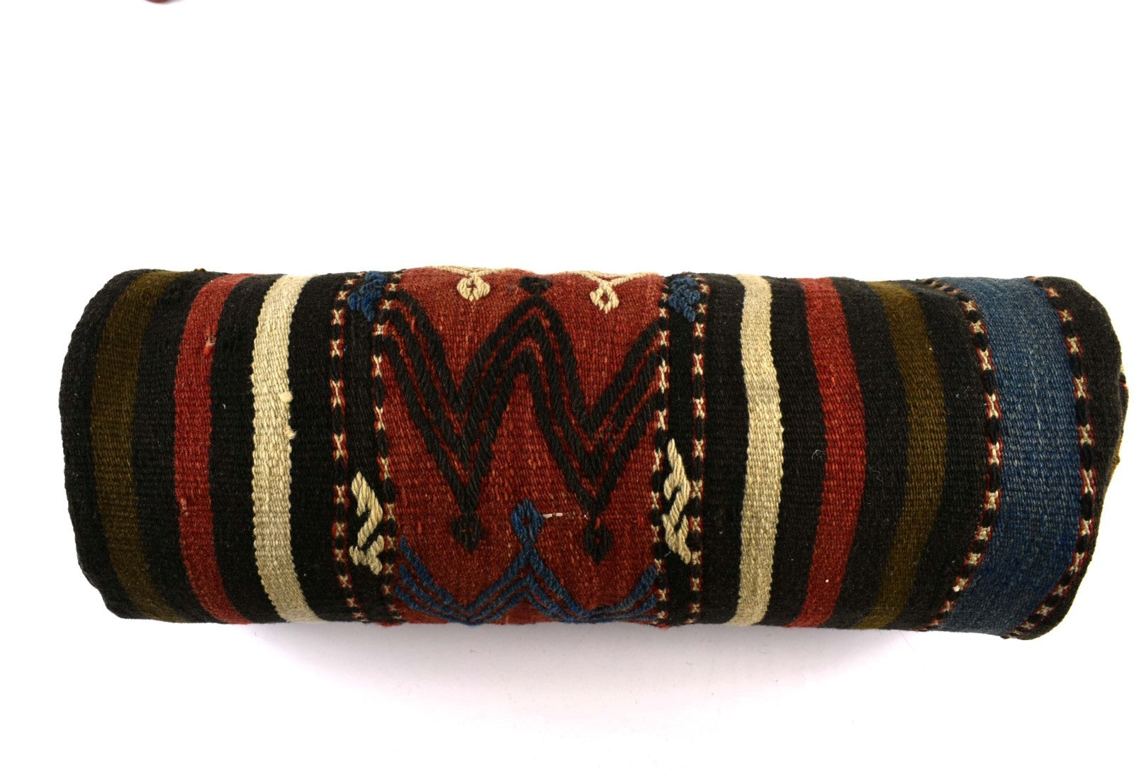 Kilim Bolster Pillow Cover 8x20 in Tribal Vintage Turkish Carpet Bolster Cushion