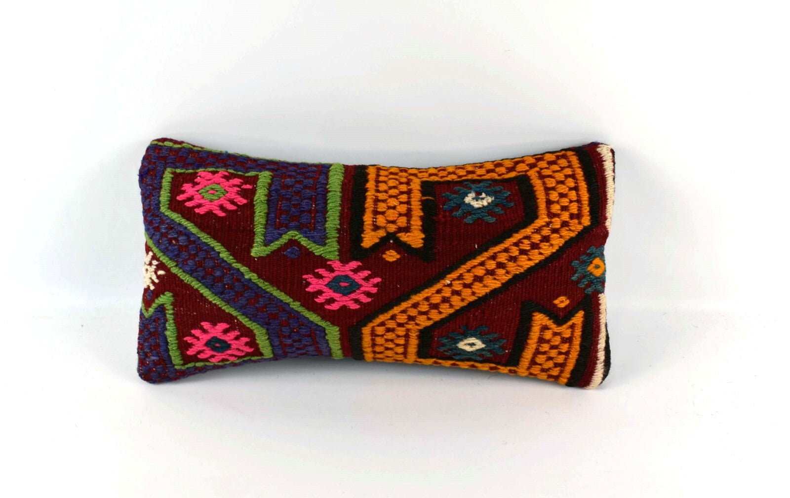 Turkish Cushion Cover 8"x16" Handmade Vintage Boho Ethnic Throw Pillow Case 4452