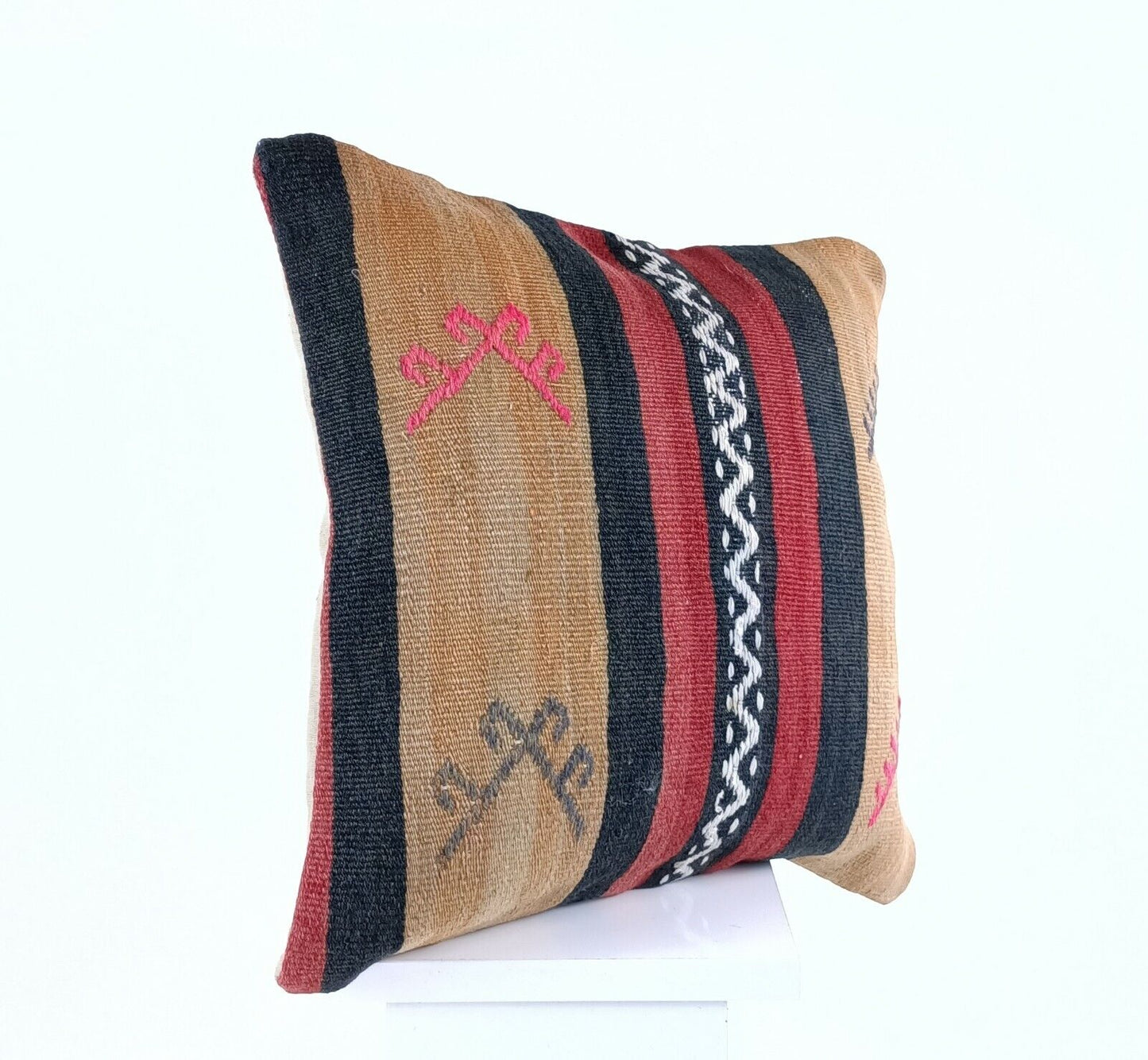 Oushak Kilim Pillow Cover 16x16 Handmade Rug Traditional Sofa Couch Cushion A589