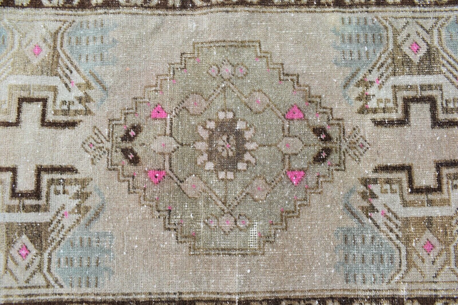 Turkish Runner 2.7x1.5 ft Mini Anatolian Rug Vintage Runner Turkish Runner Y113