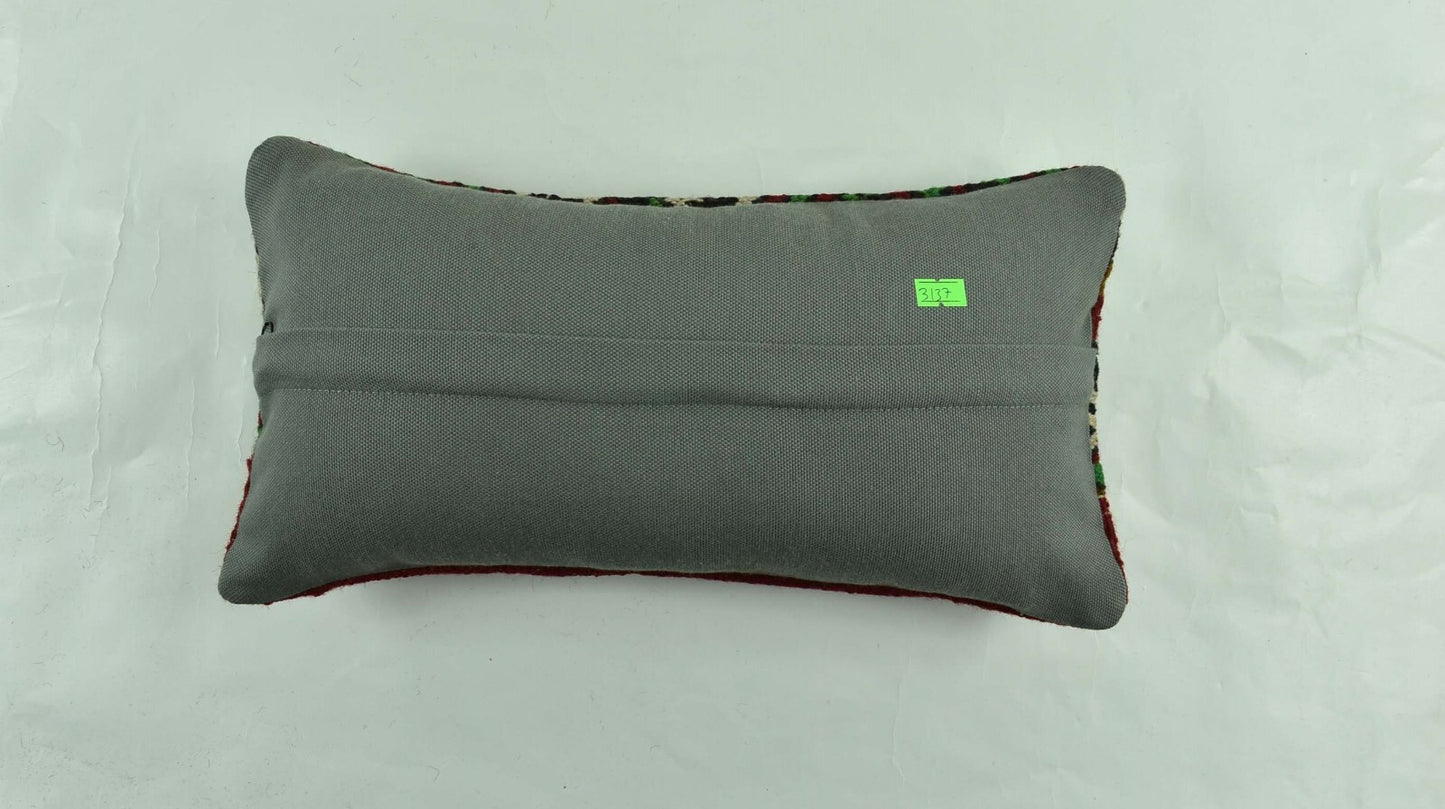 Turkish Cushion Cover 8"x16" Handmade Vintage Boho Ethnic Throw Pillow Case 3137