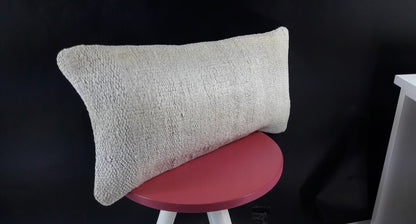 10x20 Kilim Lumbar Pillow Cover Vintage Ethnic Oushak Kilim Pillow Cover E1136