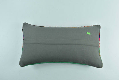 Kilim Lumbar Pillow Cover 10x20 Decorative Sofa Couch Handmade Cushion A1770
