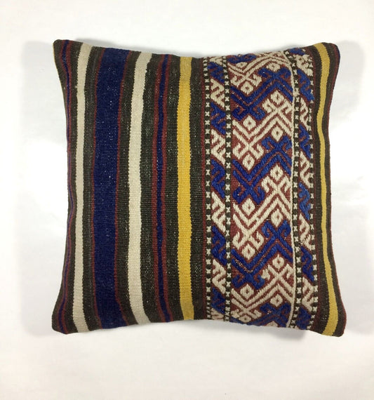 16x16 Ethnic Vintage Turkish Rug Pillow Cover Home Decorative Boho Cushion 621