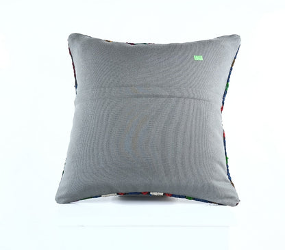 18"x18" Kilim Pillow Cover  Handmade Turkish Vintage Cushion Tribal Lumbar E1390