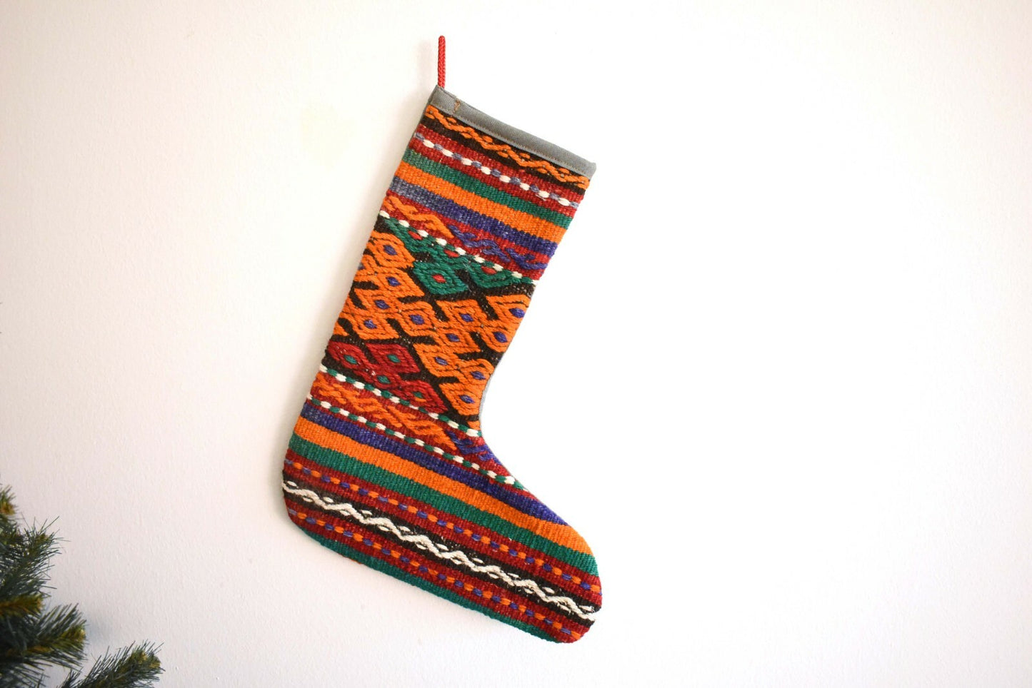 Kilim Christmas Stocking Vintage Stocking Gift Stocking  Xmas Socks S268