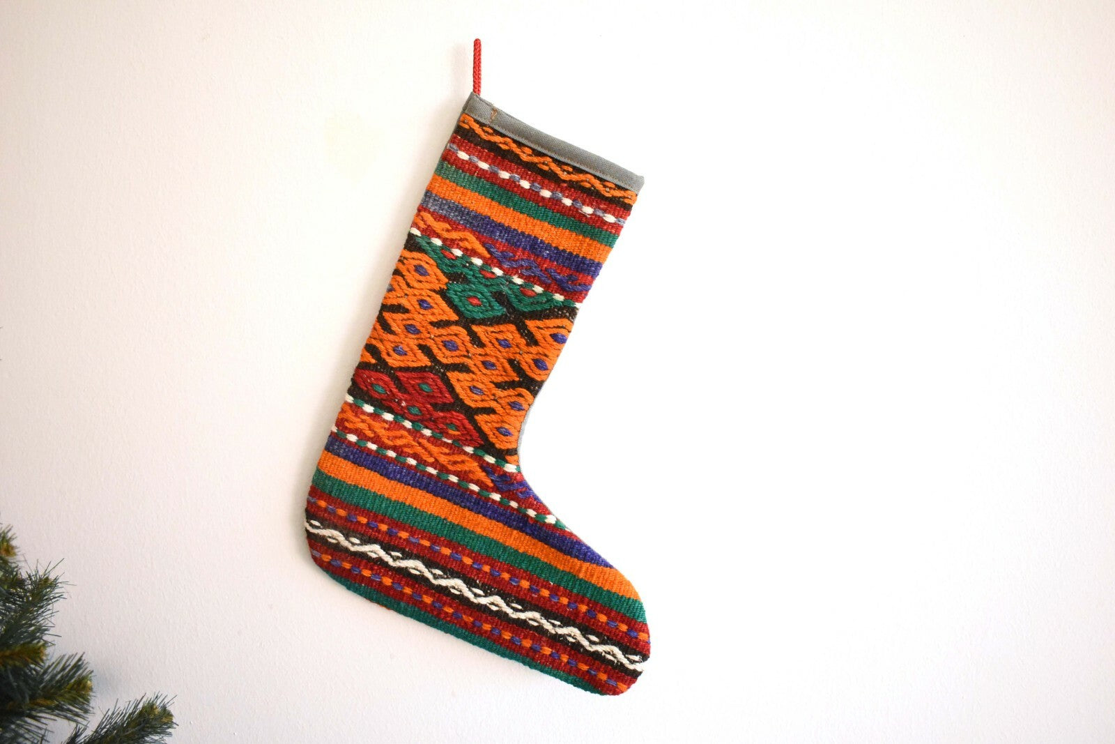 Kilim Christmas Stocking Vintage Stocking Gift Stocking  Xmas Socks S268
