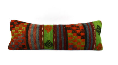 Kilim Pillow Cover 12x36 Handwoven Ethnic Vintage Handwoven Kilim Cushion A3238