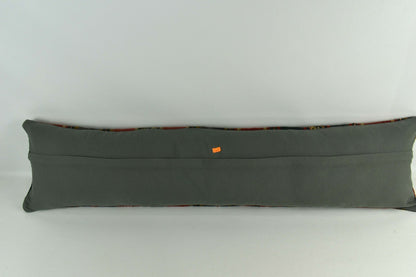 Handmade Kilim Pillow Cover 12x48 Turkish Vintage Lumbar Pillow Cover  A2441