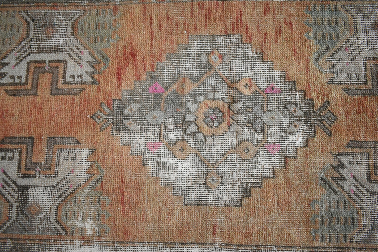 Turkish Runner 2.7x1.5 ft Runner Vintage Oushak Runner Small Faded Runner Y14