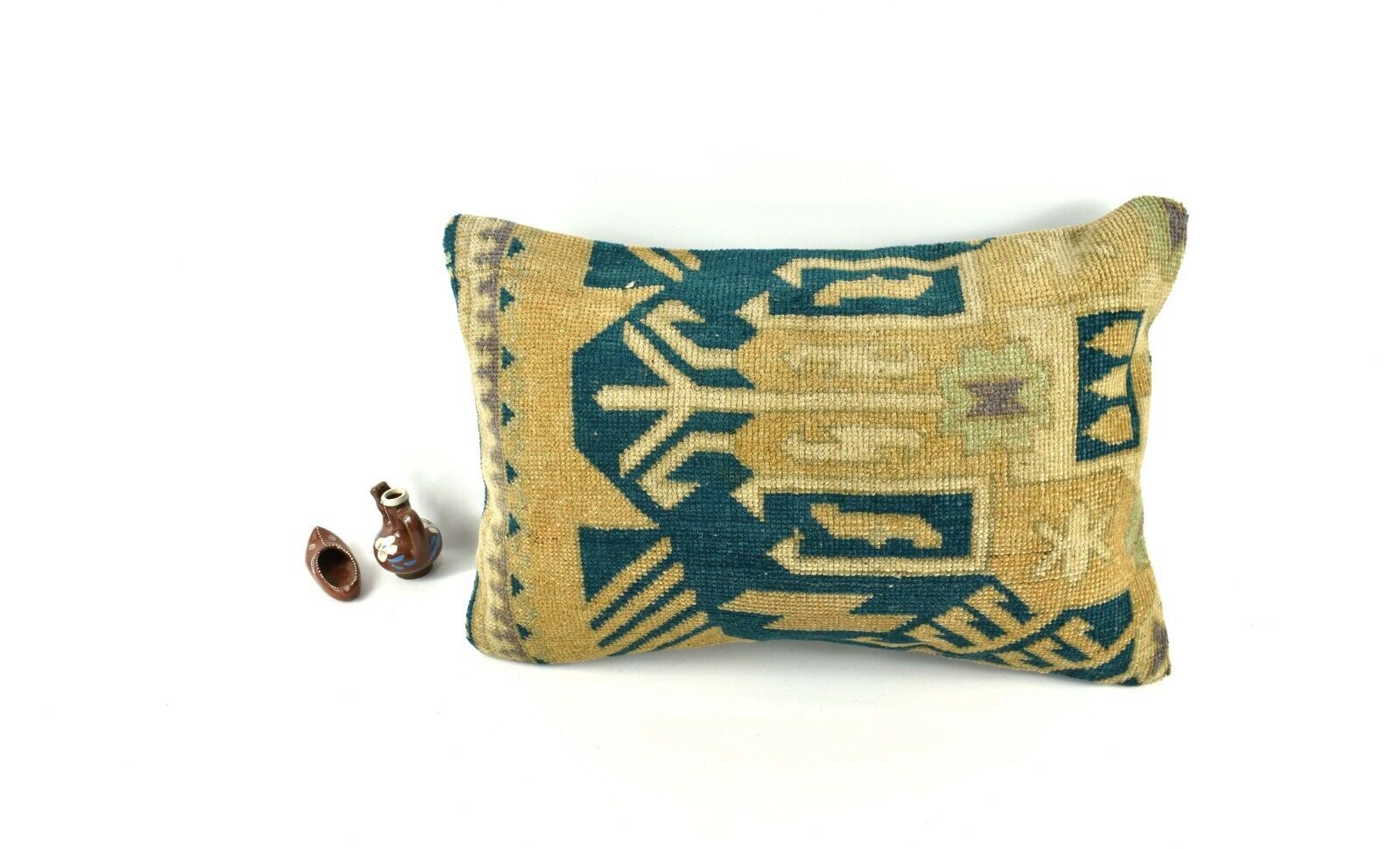 16x24 Kilim Pillow Cover Handmade Vintage Anatolian Lumbar Cushion Cover A2685