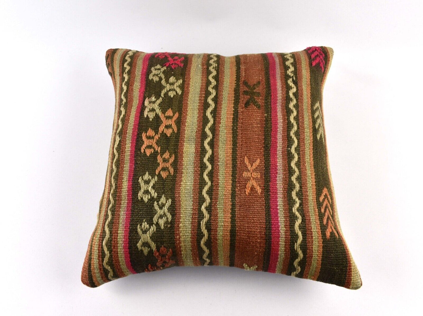 20x20 Kilim Pillow Cover Handmade Vintage Oushak Kilim Cushion Cover 4648