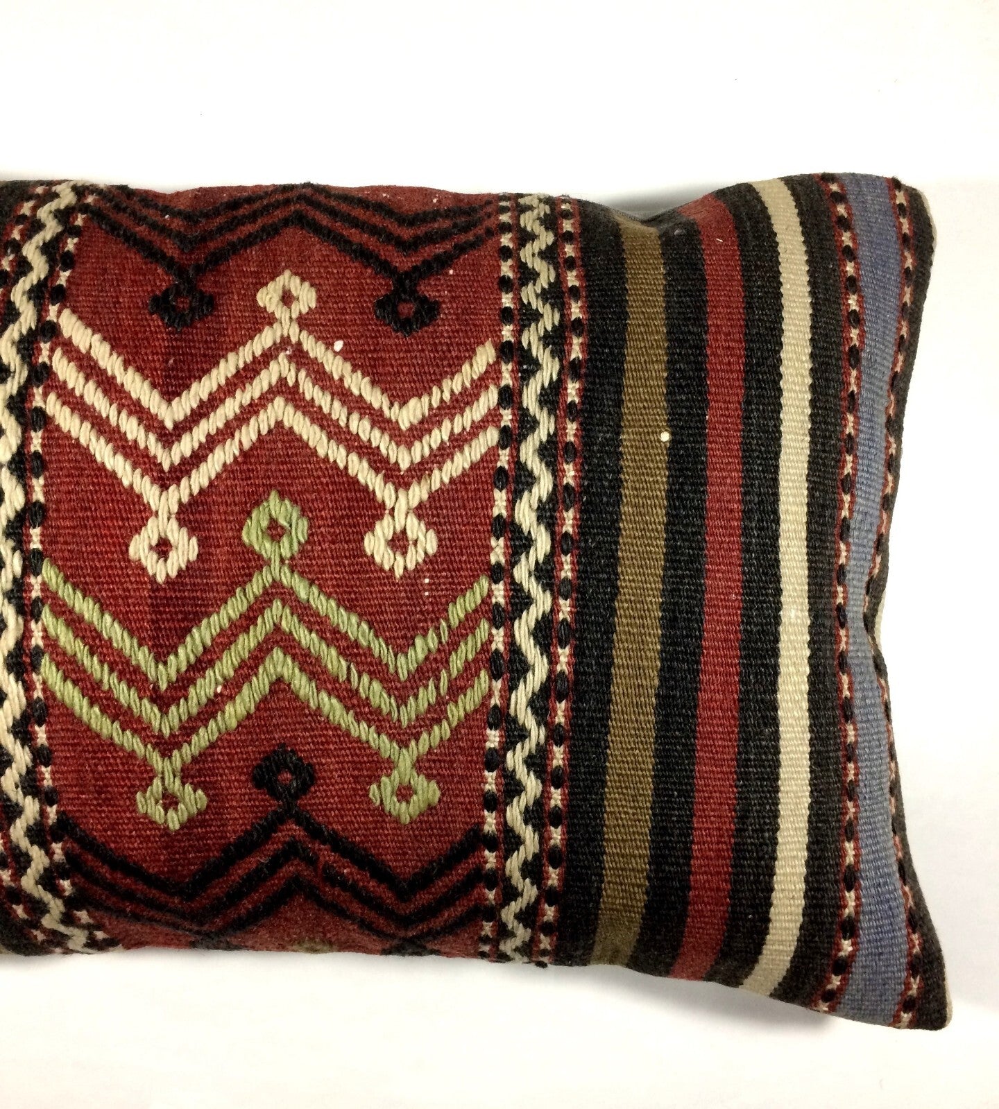Kilim Pillow Cover 16x24 Tribal Vintage Turkish Carpet Lumbar Pillow Cover 301