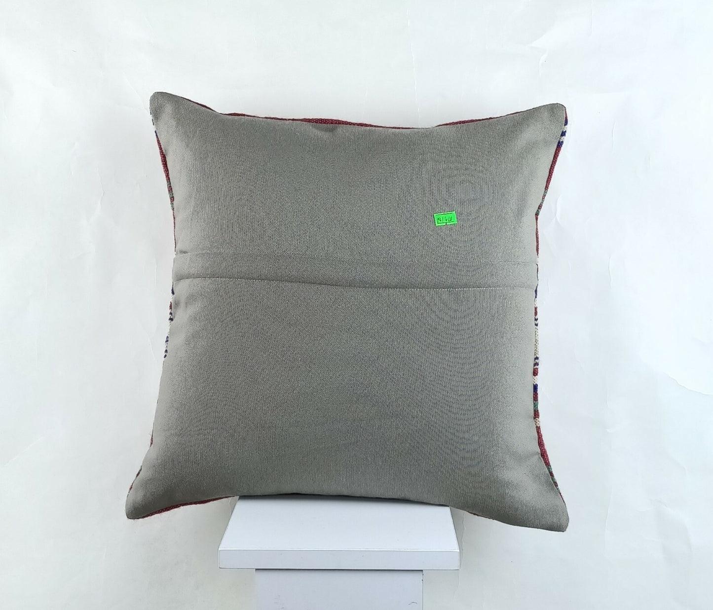 Kilim Pillow Cover 18x18 Handmade Turkish Ethnic Vintage Lumbar Cushion A1420