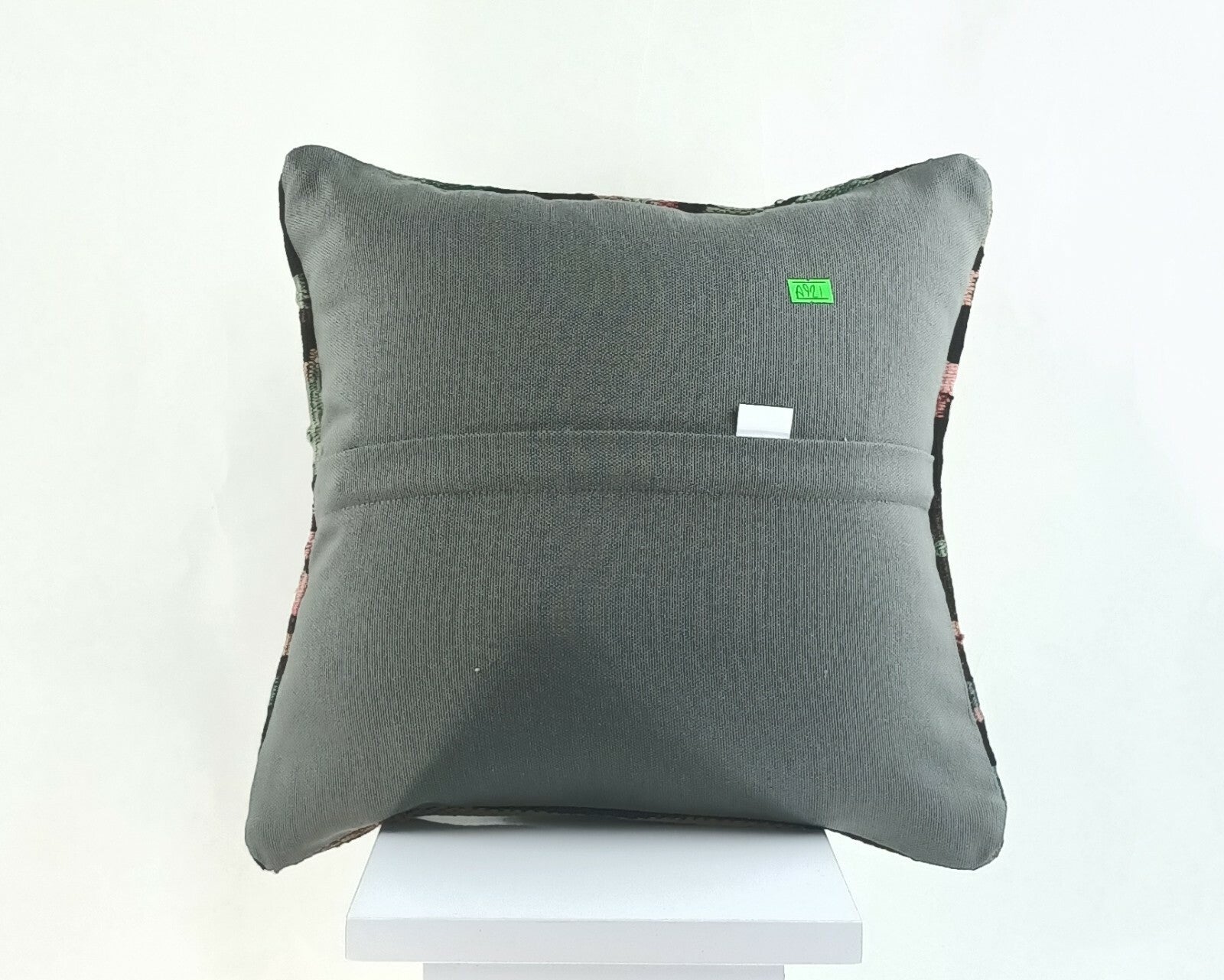 Kilim Pillow Cover 14x14 Home Decorative Ethnic Tribal Oushak Wool Cushion  A921