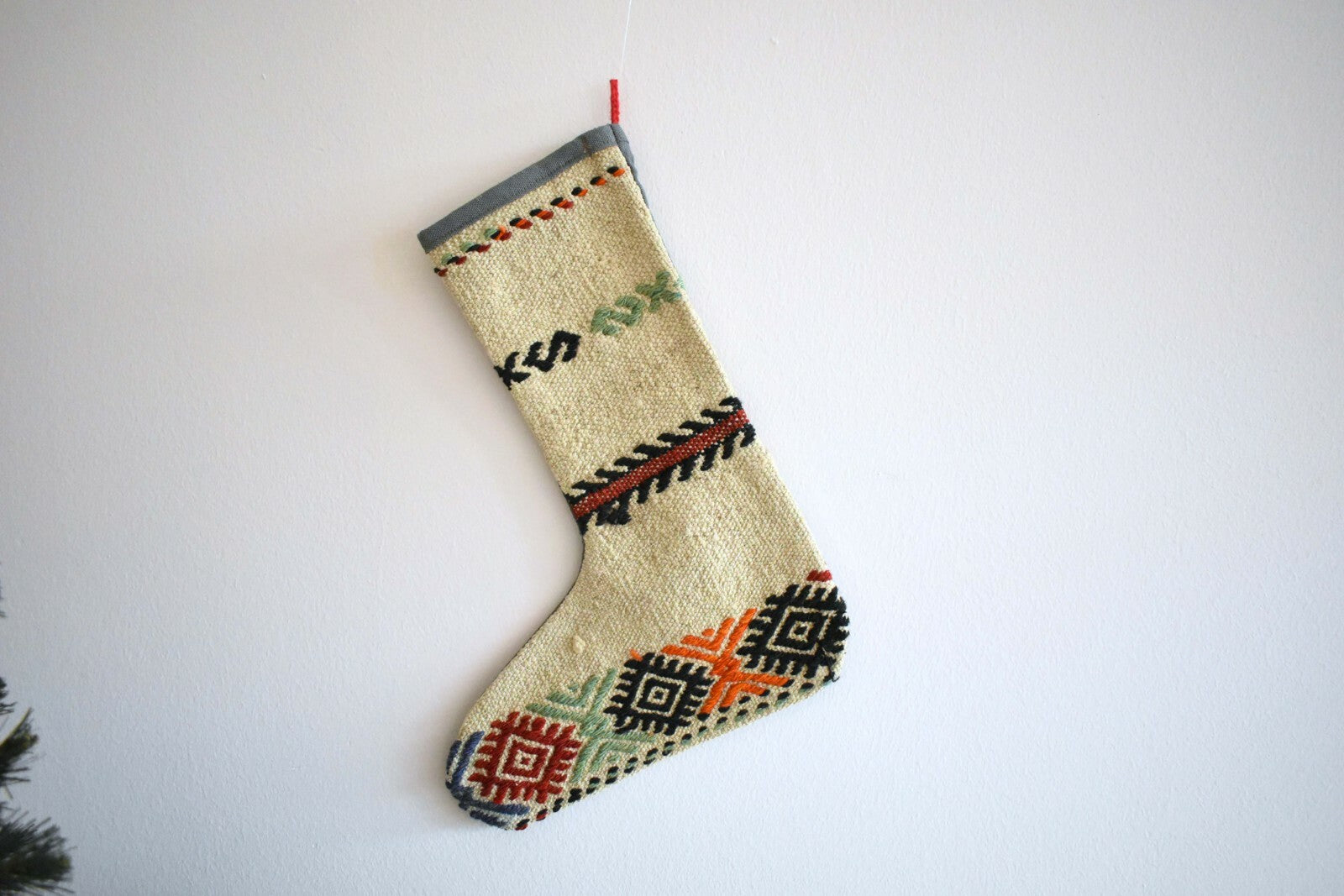 Rug Christmas Socks, Christmas Decoration, Kilim Christmas Stocking, S84