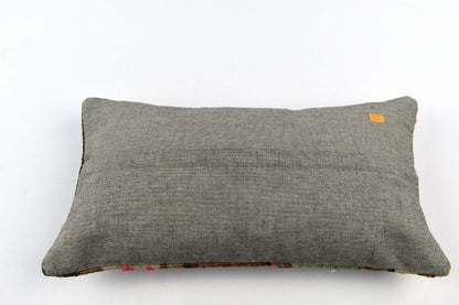 10x20 Kilim Lumbar Pillow Cover Vintage Ethnic Oushak Kilim Pillow Cover 4850