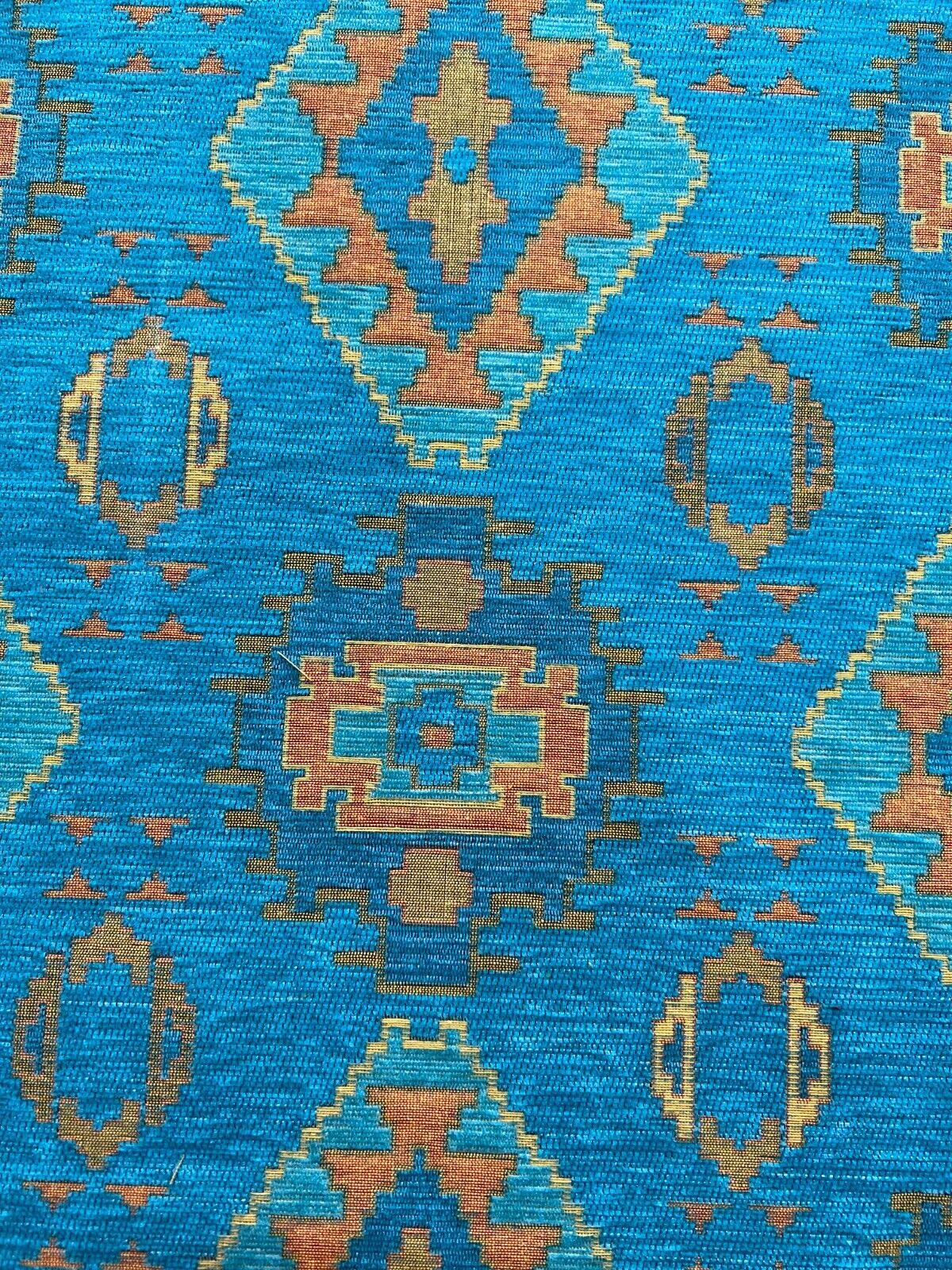 Kilim Fabric Luxury Upholstery Turquoise Boho Turkish Tribal Oriental Tapestry
