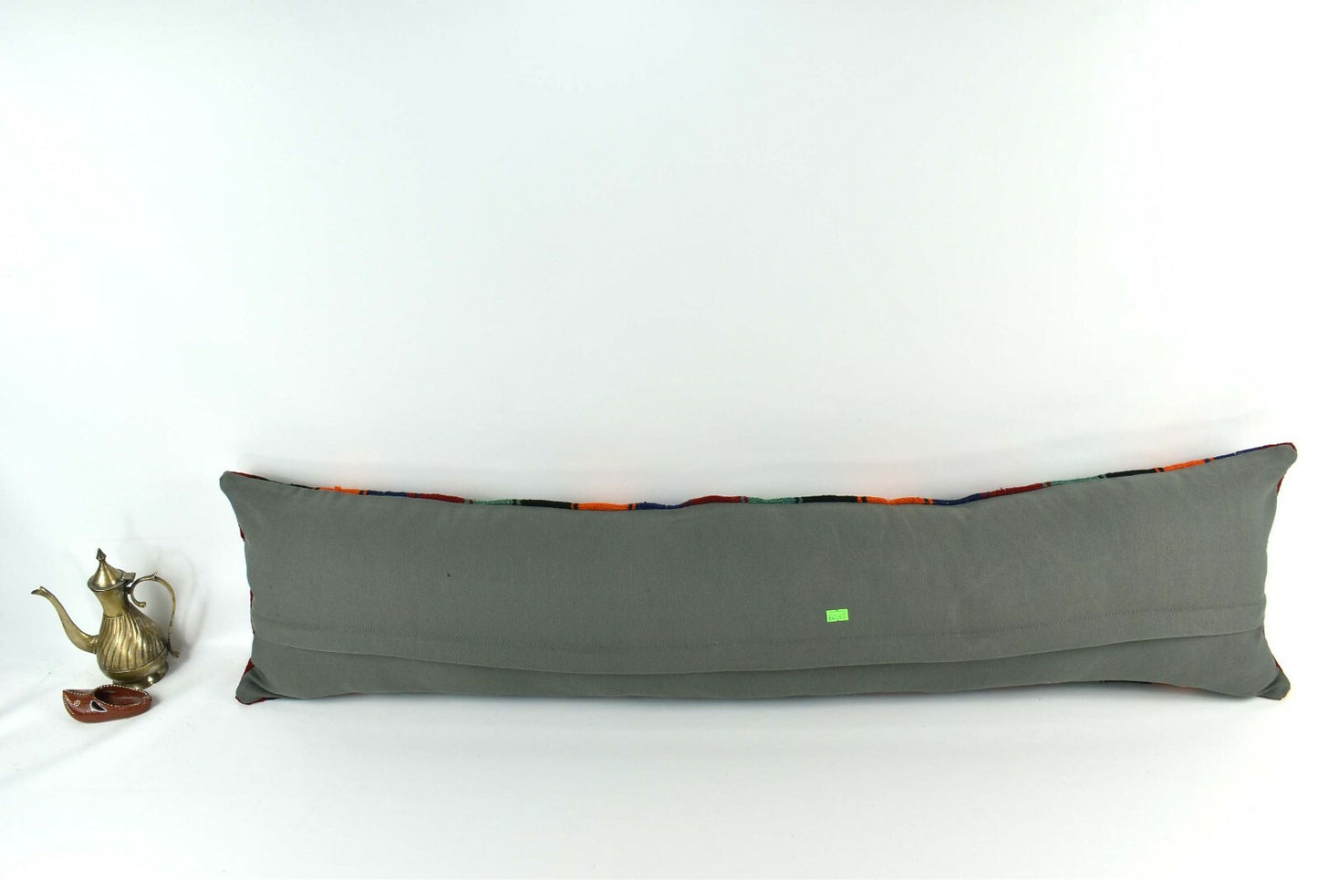 Handmade Kilim Pillow Cover 12x48 Turkish Vintage Lumbar Pillow Cover  A2165