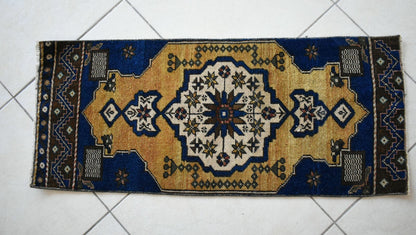  Oushak Runner 3.3x1.3 ft Vintage Turkish Runner Floor Runner Faded Runner Y22