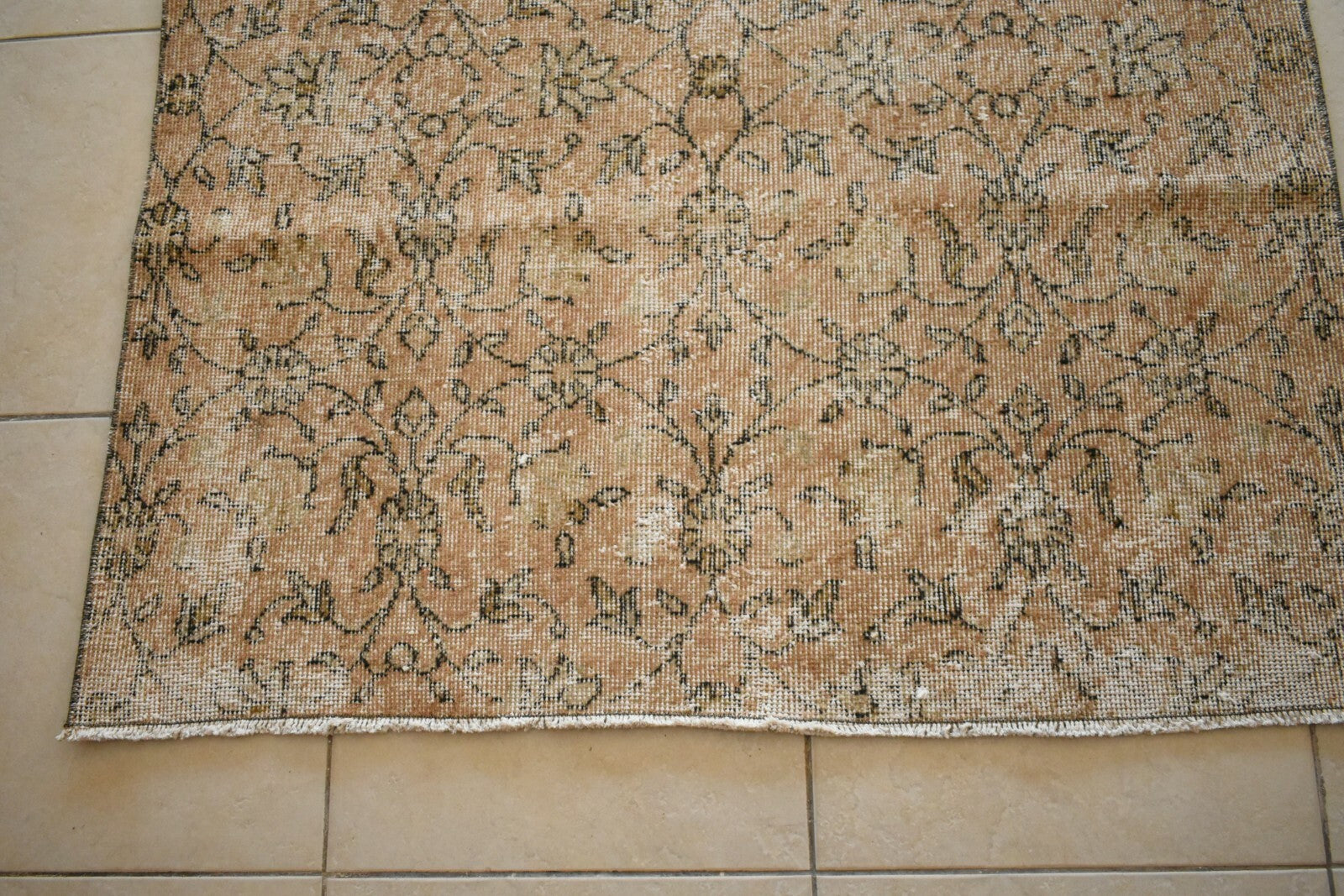 Vintage Oushak Rug 6.4x3.7 ft Turkish Floor Rug Faded Area Rug Oriental Rug U02